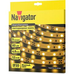Лента светодиодная NLS-3528Y60-4.8-IP20-12V R5 (уп.5м) Navigator 80298 • Купить по низкой цене в интернет-магазине СМЭК