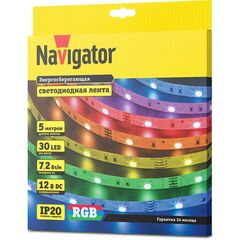 Лента светодиодная NLS-5050RGB30-7.2-IP20-12V R5 (уп.5м) Navigator 80299 • Купить по низкой цене в интернет-магазине СМЭК
