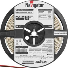Лента светодиодная NLS-5050WW60-14.4-IP20-12V-Pro R5 (уп.5м) Navigator 80317 • Купить по низкой цене в интернет-магазине СМЭК