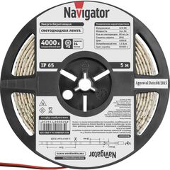 Лента светодиодная NLS-5050WW60-14.4-IP65-12V-Pro R5 (уп.5м) Navigator 80318 • Купить по низкой цене в интернет-магазине СМЭК