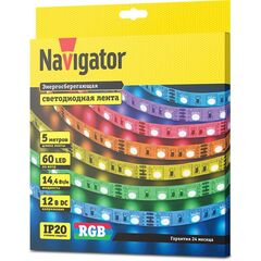 Лента светодиодная NLS-5050RGB60-14.4-IP20-12V R5 (уп.5м) Navigator 80300 • Купить по низкой цене в интернет-магазине СМЭК
