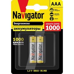 Аккумулятор AAA/HR03 NHR-1000-HR03-BP2 (блист.2шт) Navigator 94462 • Купить по низкой цене в интернет-магазине СМЭК