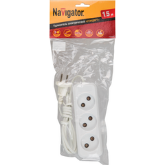 Удлинитель 3х1.5м без заземл. 6А IP20 NPE-S1-03-150-X-2х0.75 ШВВП 2х0.75 Navigator 71448 • Купить по низкой цене в интернет-магазине СМЭК