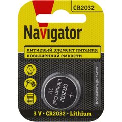 Элемент питания литиевый CR2032 NBT-CR2032-BP1 (блист.1шт) NAVIGATOR 93823 • Купить по низкой цене в интернет-магазине СМЭК