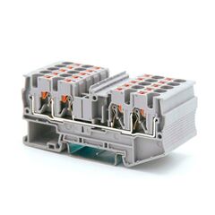 Клемма проходная зажим push-in 4 точки подключения 4кв.мм сер. DKC VPR-4-QUATTRO-GY • Купить по низкой цене в интернет-магазине СМЭК
