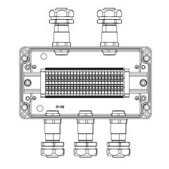 Коробка взрывозащищенная клеммная из алюминия TBE-A-14-(25xHMM.2)-2xKAEPM2MHK-20(A)-3xKAEPM2MHK-20(C)1Ex e IIC Т5 Gb / Ex tb IIICT95град.C Db IP66 DKC • Купить по низкой цене в интернет-магазине СМЭК