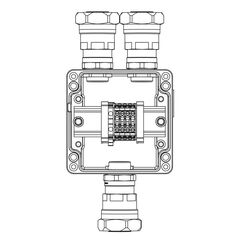 Корпус взрывозащищенный 120х120х90мм 1Ex e IIC Т5 Gb / Ex tb IIIB T95град.С Db IP66 алюм. DKC 1201.121.20.016 • Купить по низкой цене в интернет-магазине СМЭК