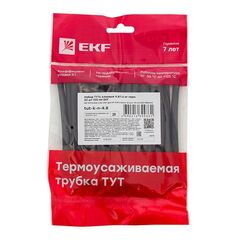 Набор трубок термоусадочных ТУТк клеевые 4.8/1.6 нг черн. по 100мм (уп.20шт) PROxima EKF tut-k-n-4.8 • Купить по низкой цене в интернет-магазине СМЭК