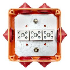 Коробка огнестойкая 100х100х50мм IP55 3 двойных клеммника 1.5-10кв.мм EKF plc-kmrf-100-6-10 • Купить по низкой цене в интернет-магазине СМЭК