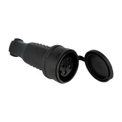 Розетка переносная 32А IP44 3P+PE 380В с защ. крышкой каучук Basic EKF RPS-022-32-380-44 • Купить по низкой цене в интернет-магазине СМЭК