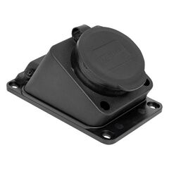 Розетка настенная 16А IP44 230В 2P+PE наклон. с защ. крышкой каучук Basic EKF RPS-019-16-230-44 • Купить по низкой цене в интернет-магазине СМЭК