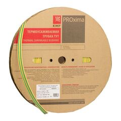 Трубка термоусадочная ТУТ нг 12/6 желт./зел. (уп.100м) EKF tut-12-yg • Купить по низкой цене в интернет-магазине СМЭК
