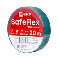 Изолента ПВХ 19мм (рул.20м) зел. SafeFlex EKF plc-iz-sf-g • Купить по низкой цене в интернет-магазине СМЭК