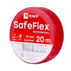 Изолента ПВХ 19мм (рул.20м) крас. SafeFlex EKF plc-iz-sf-r • Купить по низкой цене в интернет-магазине СМЭК