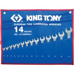 KING TONY Набор комбинированных ключей, 8-24 мм, чехол из теторона, 14 предметов • Купить по низкой цене в интернет-магазине СМЭК