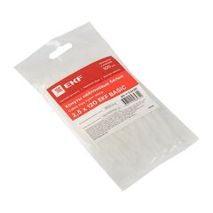 Хомут кабельный 2.5х120 нейл. бел. (уп.100шт) EKF plc-c-2.5x120 • Купить по низкой цене в интернет-магазине СМЭК