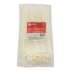 Хомут кабельный 7.2х200 нейл. бел. (уп.100шт) EKF plc-c-7.2x200 • Купить по низкой цене в интернет-магазине СМЭК