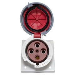 Розетка стационарная внутренняя угловая 4342 3Р+РЕ 63А 380В IP67 PROxima EKF ps-4342-63-380 • Купить по низкой цене в интернет-магазине СМЭК