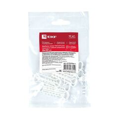 Дюбель-хомут d5х10мм для плоского кабеля бел. (уп.10шт) PROxima EKF plc-cd-5x10w-r • Купить по низкой цене в интернет-магазине СМЭК