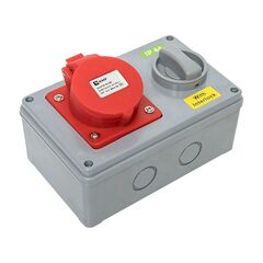 Розетка 1415 3Р+РЕ+N 16А 380В IP44 с блокировкой и выкл. EKF ps-1415-16-380 • Купить по низкой цене в интернет-магазине СМЭК