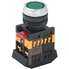 Кнопка зеленая ABLFS-22 1з+1р плоская с подсветкой неон 240В (BBT30-ABLFS-K06) • Купить по низкой цене в интернет-магазине СМЭК