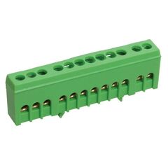 Шина PE "земля" в корп. изол. на DIN-рейку ШНИ-6х9-12-К-З IEK YNN10-69-12KD-K06 • Купить по низкой цене в интернет-магазине СМЭК