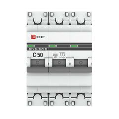 Выключатель автоматический модульный 3п C 50А 4.5кА ВА 47-63 PROxima EKF mcb4763-3-50C-pro • Купить по низкой цене в интернет-магазине СМЭК