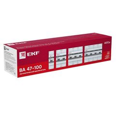 Выключатель автоматический модульный 3п C 100А 10кА ВА 47-100 Basic EKF mcb47100-3-100C-bas • Купить по низкой цене в интернет-магазине СМЭК