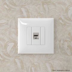 Розетка компьютерная 1-м СП Avanti "Белое облако" RJ45 кат.6A без шторок экранир. механизм DKC 4400773 • Купить по низкой цене в интернет-магазине СМЭК