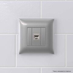 Розетка компьютерная 1-м СП Avanti "Закаленная сталь" RJ45 кат.6A без шторок экранир. механизм DKC 4404773 • Купить по низкой цене в интернет-магазине СМЭК