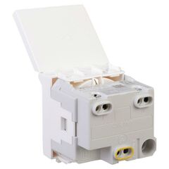 Розетка 1-м 2мод. Avanti "Белое облако" 16А IP41 2P+E защ. шторки с крышкой бел. DKC 4400012 • Купить по низкой цене в интернет-магазине СМЭК