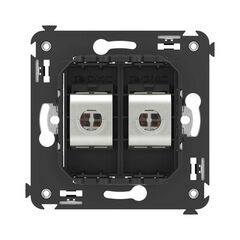 Розетка компьютерная 2-м СП Avanti "Черный матовый" RJ45 кат.5E без шторок экранир. механизм DKC 4412764 • Купить по низкой цене в интернет-магазине СМЭК