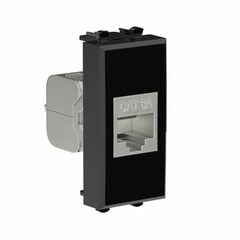 Розетка компьютерная 1мод. Avanti "Черный квадрат" RJ45 кат.6A без шторок экранир. модульная механизм DKC 4402771 • Купить по низкой цене в интернет-магазине СМЭК