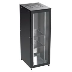 Шкаф напольный собранный 19дюйм IT-CQE 42U 800х1000 двери перф./перф. RAL 9005 DKC R5DC4281PFB • Купить по низкой цене в интернет-магазине СМЭК