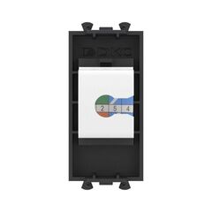 Розетка компьютерная 1мод. Avanti "Черный матовый" RJ45 кат.5E без шторок модульная механизм DKC 4412661 • Купить по низкой цене в интернет-магазине СМЭК
