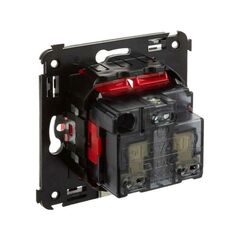 Розетка 1-м СП 2мод. Avanti "Красный квадрат" 16А IP20 2P+E защ. шторки красн. DKC 4401003 • Купить по низкой цене в интернет-магазине СМЭК