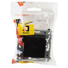 Розетка 1-м СП 2мод. Avanti "Черный квадрат" 16А IP41 2P+E защ. шторки с крышкой черн. DKC 4402013 • Купить по низкой цене в интернет-магазине СМЭК