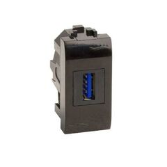 Розетка мультимедийная Brava 1мод. USB 3.0 черн. DKC 77300N • Купить по низкой цене в интернет-магазине СМЭК