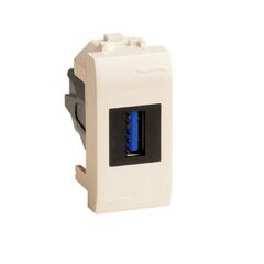 Розетка мультимедийная Brava 1мод. USB 3.0 сл. кость DKC 75300S • Купить по низкой цене в интернет-магазине СМЭК