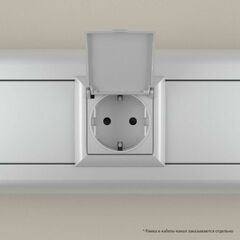 Розетка 1-м 2мод. Avanti "Закаленная сталь" 16А 2P+E защ. шторки с крышкой сер. DKC 4404012 • Купить по низкой цене в интернет-магазине СМЭК