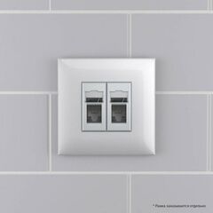 Розетка компьютерная 2-м СП 2мод. Avanti "Закаленная сталь" RJ45 кат.6 DKC 4404294 • Купить по низкой цене в интернет-магазине СМЭК