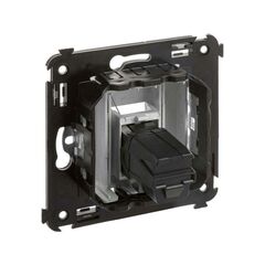 Розетка USB 3.0 1-м СП Avanti "Закаленная сталь" тип А-А DKC 4404303 • Купить по низкой цене в интернет-магазине СМЭК
