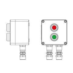 Пост управления взрывозащищенный из полиэстера CPE-P-03-(1xP1G(11)-1xP1R(11))-2xKA2MHK(C)1Ex d e IIC Т5 Gb / Ex tb IIIC T95град.C DbIP66/КЗ DKC 2231.0 • Купить по низкой цене в интернет-магазине СМЭК