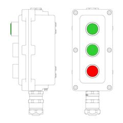 Пост управления взрывонепроницаемый из алюминия LCSD-03-B-MC-L1G(220)x1-P1G(11)x1-P1R(11)x1-PCMB-KAEPM3MHK-20 DKC LCSD21000126 • Купить по низкой цене в интернет-магазине СМЭК