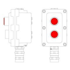 Пост управления взрывонепроницаемый из алюминия LCSD-02-B-MB-L1R(220)x1-P1R(11)x1-PBMB-KA2MHK DKC LCSD21000065 • Купить по низкой цене в интернет-магазине СМЭК
