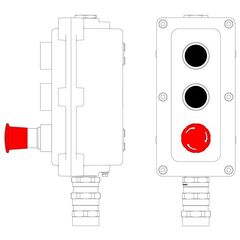 Пост управления взрывонепроницаемый из алюминия LCSD-03-B-MB-P1B(11)x1-P1B(11)x1-P6R(11)x1-PBMB-KA2MHK DKC LCSD21000111 • Купить по низкой цене в интернет-магазине СМЭК