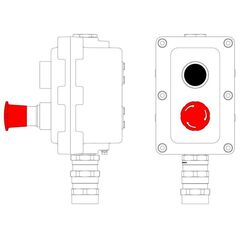 Пост управления взрывонепроницаемый из алюминия LCSD-02-B-MC-P1B(11)x1-P6E(11)x1-PCMB-KA3MHK DKC LCSD21000060 • Купить по низкой цене в интернет-магазине СМЭК