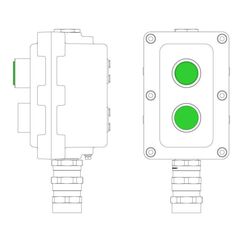 Пост управления взрывонепроницаемый из алюминия LCSD-02-B-MB-L1G(220)x1-P1G(11)x1-PBMB-KA2MHK DKC LCSD21000063 • Купить по низкой цене в интернет-магазине СМЭК