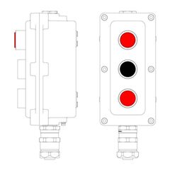 Пост управления взрывонепроницаемый из алюминия LCSD-03-B-MB-L1R(220)x1-P1B(11)x1-P1R(11)x1-PBMB-KAEPM2MHK-20 DKC LCSD21000131 • Купить по низкой цене в интернет-магазине СМЭК