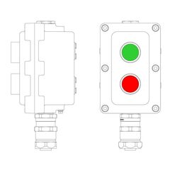 Пост управления взрывонепроницаемый из алюминия LCSD-02-B-MC-P1G(11)x1-P1R(11)x1-PCMB-KAEPM3MHK-20 DKC LCSD21000074 • Купить по низкой цене в интернет-магазине СМЭК